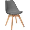 Image de Chaise "baya" Pieds Hêtre Gris Ardoise - Atmosphera Createur D'interieur