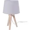 Image de Lampe Trépied H.30cm Bois Gris - Atmosphera Créateur D'intérieur