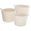 Image de Set De 3 Paniers Lurex Beige D19.5/22/24cm - Atmosphera
