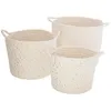 Image de Set de 3 paniers Lurex beige D195/22/24cm - Atmosphera Créateur dintérieur