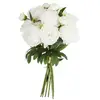 Image de Bouquet 13 Pivoines Artificielles Blanc H50cm - Atmosphera