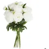 Image de Bouquet 13 pivoines artificielles blanc H50cm - Atmosphera Créateur dintérieur