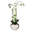 Image de Orchidée artificielle vase céramique argent H53cm - Atmosphera Créateur dintérieur