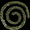 Image de Guirlande Floquée Pommes De Pin 7.5cmx2.7m 4 Plis Vert - Atmosphera