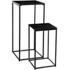 Image de Duo De Tables D'appoint Gota En Métal - Noir