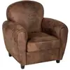 Image de Fauteuil club stanis effet cuir marron STANIS