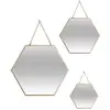 Image de Set De 3 Miroirs Doré L20/25/30cm - Atmosphera