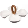 Image de Plat Apéritif À Poignée "trèfle" 28cm Blanc