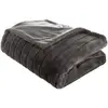 Image de Plaid Manoir Fausse Fourrure Gris Ardoise 180x230cm - Atmosphera