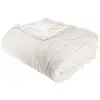 Image de Plaid manoir fausse fourrure blanc 180x230cm MANOIR