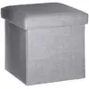 Image de Pouf Pliant "tomaz" Gris Souris - Atmosphera Créateur D'intérieur