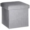 Image de Pouf pliant Tomaz gris souris - Atmosphera Créateur dintérieur