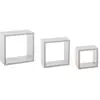 Image de 3 Petites Étagères Murales Fixy Cube Blanc - 5five