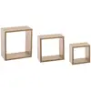 Image de 3 Petites Étagères Murales Fixy Cube Effet Chêne - 5five