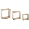 Image de 3 petites étagères murales Fixy cube effet chêne - 5 five simply smart