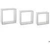 Image de 3 grandes étagères murales Fixy cube blanc - 5 five simply smart