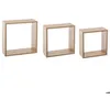 Image de 3 grandes étagères murales Fixy cube effet chêne - 5 five simply smart
