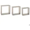 Image de 3 grandes étagères murales Fixy cube effet chêne gris - 5 five simply smart