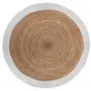 Image de Tapis Kahi En Jute Bord Blanc Blanc D120cm - Atmosphera