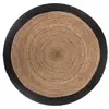 Image de Tapis En Jute Bord Noir Noir D120cm - Atmosphera