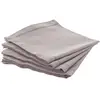 Image de Lot De 4 Serviettes De Table Chambray Gris Souris 40x40cm - Atmosphera