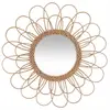 Image de Miroir Fleur Rotin D56cm - Atmosphera