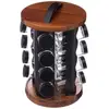 Image de Support Rotatif Acacia 16 Pots À Épices - 5five