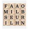 Image de Sticker Relief "lettres" 41x41cm Noir