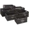 Image de Set De 6 Caisses Facto Cagette Bois Noir - Atmosphera