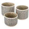 Image de Set de 3 paniers Nomade roseau D20 22 24cm - Atmosphera createur dinterieur - Noir
