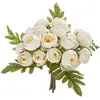 Image de Bouquet De 18 Mini Camélias Artificiels Blanc H30cm - Atmosphera