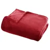 Image de Plaid flanelle rouge 130x180cm - Atmosphera Créateur dintérieur