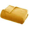 Image de Plaid flanelle jaune 130x180cm - Atmosphera Créateur dintérieur