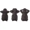 Image de Lot De 3 singes Sagesse H.23cm Résine - Atmosphera