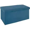 Image de Pouf Pliant Double "tess" Velours Bleu - Atmosphera Créateur D'intérieur