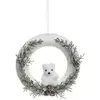 Image de Couronne Avec Personnage 22cm Polystyrène - Ours / Vert- Feeric Lights & Christmas