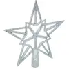 Image de Cimier Étoile Paillettes Argent 20 Cm - Flocon- Feeric Lights & Christmas