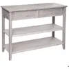 Image de Console 2 tiroirs Charme bois blanchi L110cm - Atmosphera Créateur dintérieur