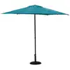 Image de Parasol droit rond soya bleu canard d2,7m en acier SOYA