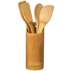 Image de Pot À Ustensiles Avec 4 Spatules Bambou - 5five