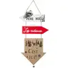 Image de Pancarte Bois 3 Flèches H 51 Cm - Feeric Lights & Christmas