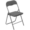 Image de Chaise Pliante En Velours Gris Anthracite - 5five