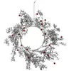 Image de Couronne de Noël - PARIS PRIX - Étoile - 40cm - Argent & Rouge - PVC & Polyester