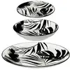 Image de Service de table 18 pièces palme 26cm noir