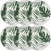Image de Lot De 6 Assiettes À Dessert "palme" D19cm Vert - Sg Secret De Gourmet