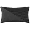 Image de Coussin en velours semi plissé gris 30x50 cm - Gris - Atmosphera createur dinterieur