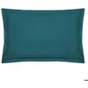 Image de Taie doreiller Carina en coton bleu canard 50x70cm - Atmosphera Créateur dintérieur