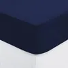 Image de Drap-housse Carina coton bleu encre 140x190cm - Atmosphera Créateur dintérieur