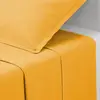 Image de Drap Plat Carina En Coton 180x290cm Jaune Moutarde - Atmosphera