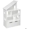 Image de Bibliothèque Maison coffres blanc H104cm - Atmosphera Créateur dintérieur